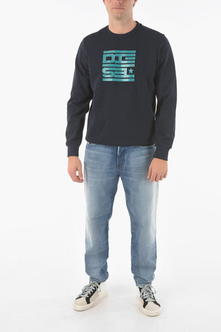 Crew Neck S-GIRK-K15 Front Printed Sweatshirt