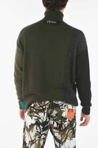 Cashmere Wool Blend K-MEL Turtleneck Sweater