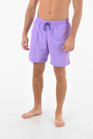 SWIM Boxer Swim Trunks With 2 Pockets And Printed Logo