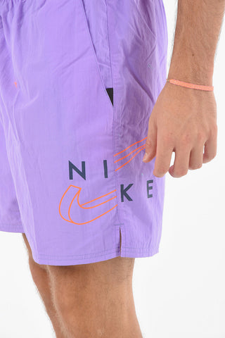 SWIM Boxer Swim Trunks With 2 Pockets And Printed Logo
