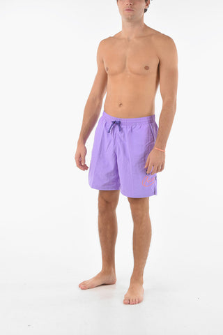 SWIM Boxer Swim Trunks With 2 Pockets And Printed Logo