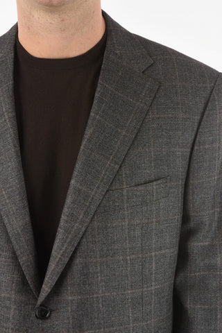 2 Button MANTUA Windowpane Check Suit