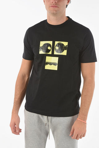 Crew Neck T-JUST-T23 Front Printed T-Shirt