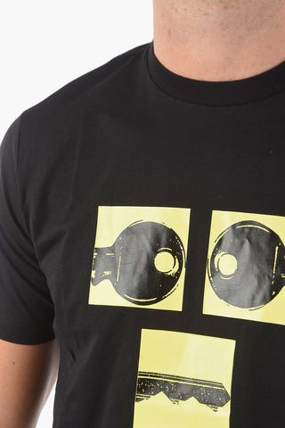 Crew Neck T-JUST-T23 Front Printed T-Shirt