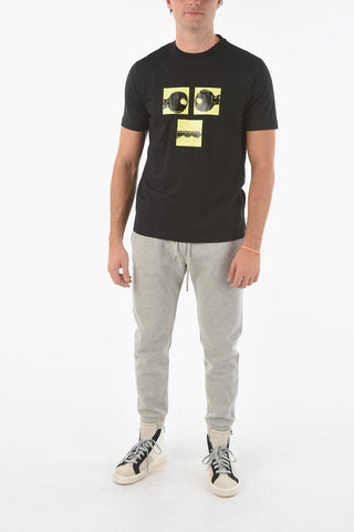 Crew Neck T-JUST-T23 Front Printed T-Shirt