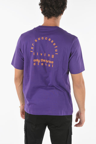 Crewneck T-JUST-N44 T-shirt with Duplex Print