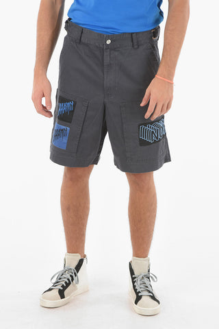 Embroidered Patch P-DUGA-SHO Cargo Shorts