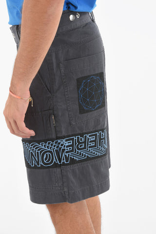 Embroidered Patch P-DUGA-SHO Cargo Shorts
