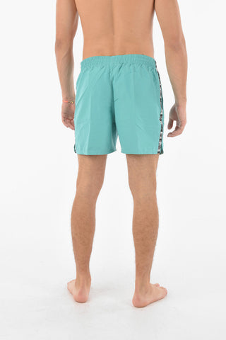 SWIM Costume Boxer con banda logata a contrasto
