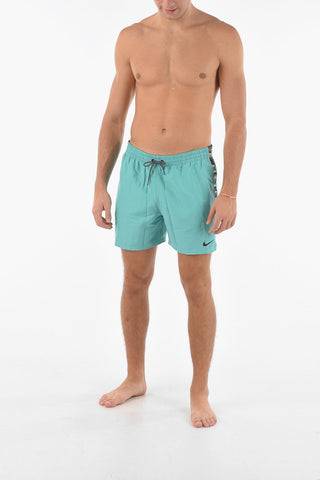 SWIM Costume Boxer con banda logata a contrasto