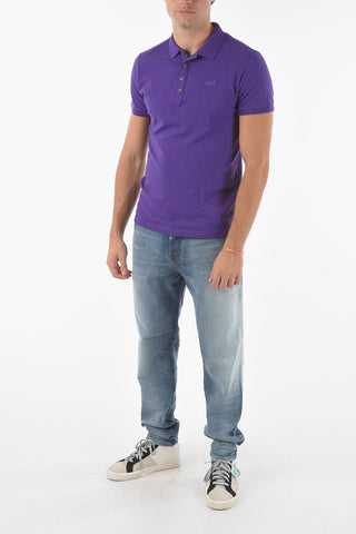 Polo in Cotone T-HEAL-HD con Logo in Rilievo