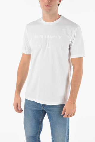 Crewneck T-JUST-N46 T-shirt with Tone-on-tone Print