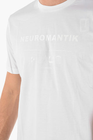 Crewneck T-JUST-N46 T-shirt with Tone-on-tone Print