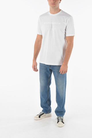Crewneck T-JUST-N46 T-shirt with Tone-on-tone Print