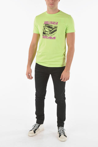 T-Shirt Girocollo T-DIEGOS-K33 con Stampa Frontale