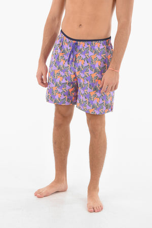 SWIM Boxer Swimsuit with Geometric Pattern