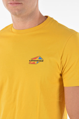 T-shirt girocollo T-DIEGOS-K36 con Logo in Lettering in Rilievo