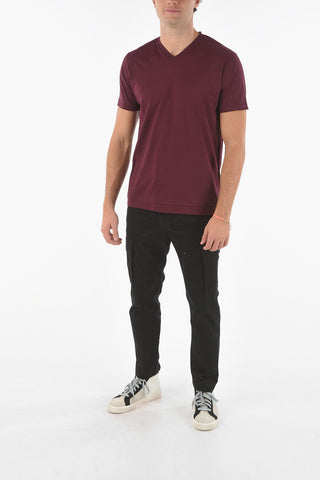 Logo Printed T-CHERUBIK-NEW V-neck T-shirt