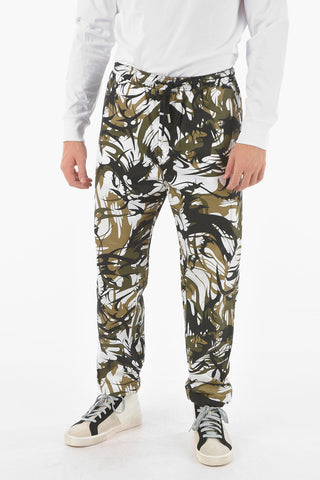 Pantaloni Jogger P-TRIBE in Tessuto Tech con Coulisse alla Caviglia