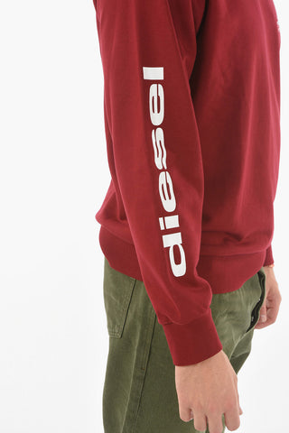 Logoed Sleeve S-GIRK-K14 Crew Neck Sweatshirt