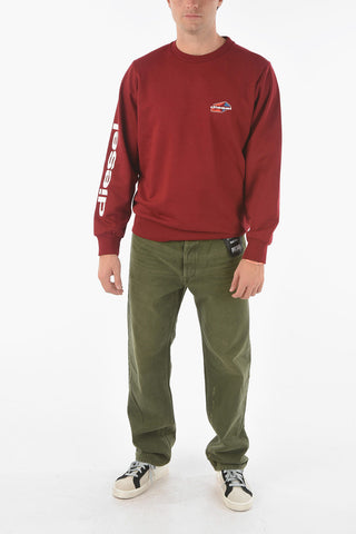 Logoed Sleeve S-GIRK-K14 Crew Neck Sweatshirt