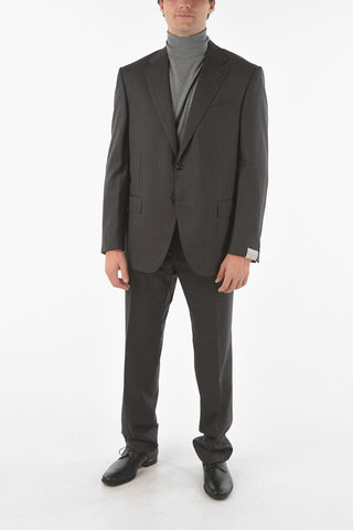 2 Button LEADER Hopsack Virgin Wool Suit
