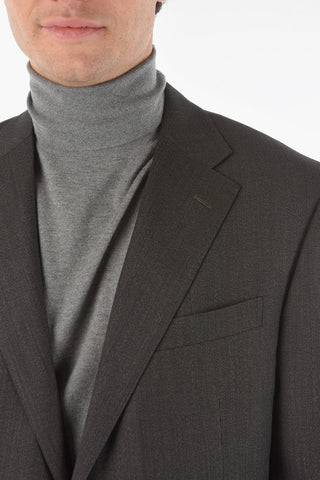 2 Button LEADER Hopsack Virgin Wool Suit