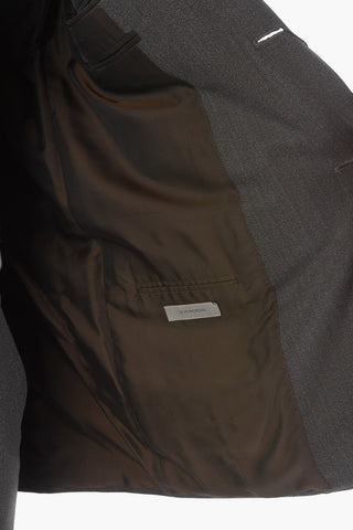 2 Button LEADER Hopsack Virgin Wool Suit