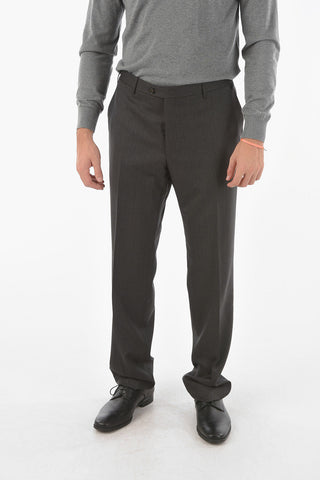 2 Button LEADER Hopsack Virgin Wool Suit