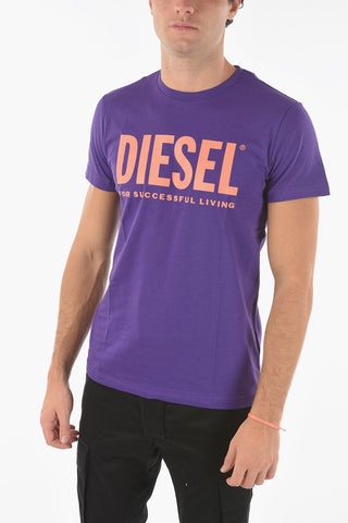 T-shirt T-DIEGO-LOGO con Stampa Logo in Lettering