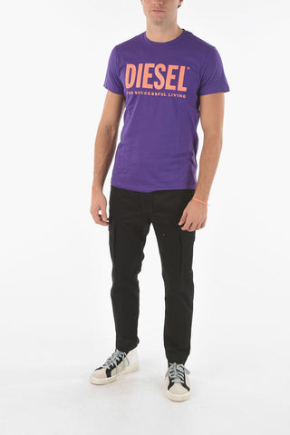 T-shirt T-DIEGO-LOGO con Stampa Logo in Lettering