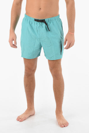 SWIM Costume da Bagno Boxer a Tinta Unita con Elastico in Vita
