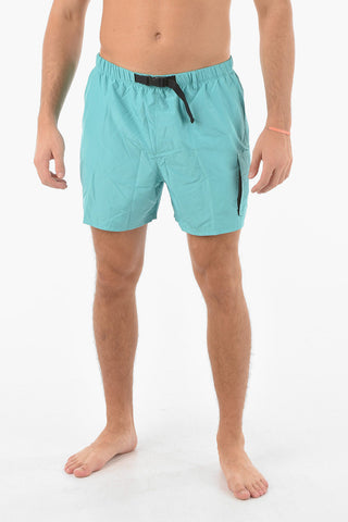 SWIM Costume da Bagno Boxer a Tinta Unita con Elastico in Vita