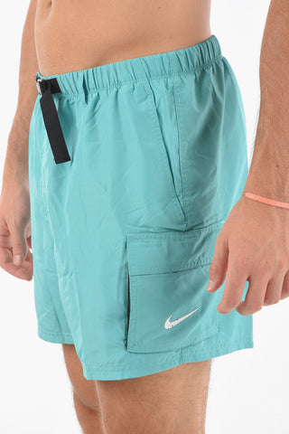 SWIM Costume da Bagno Boxer a Tinta Unita con Elastico in Vita