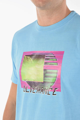 Crewneck T-JUST-NEON-S1 T-shirt with Front Print