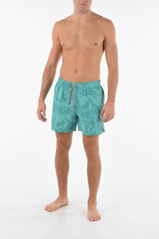 SWIM Costume da Bagno Boxer con Stampa Logo All Over