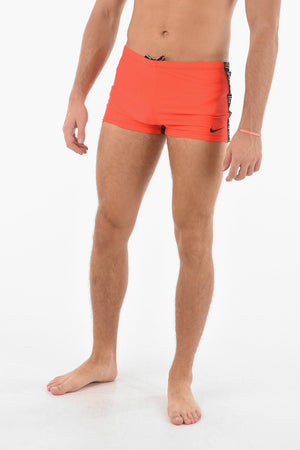 Two-Tone Swim Shorts With Logo Side Band
