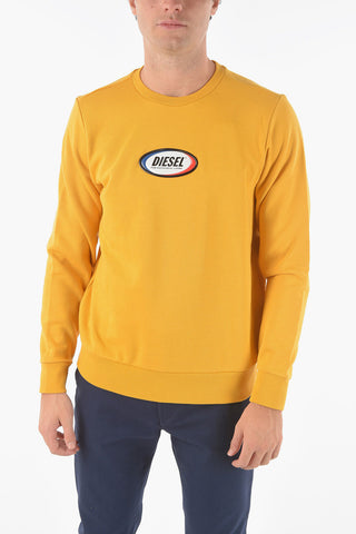 Crewneck S-GIRK-N85 Sweatshirt with Embossed Logo Patch
