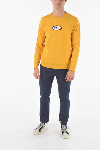 Crewneck S-GIRK-N85 Sweatshirt with Embossed Logo Patch