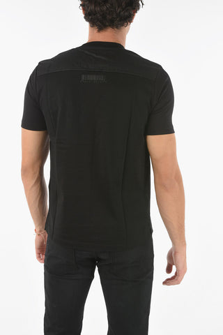 Crewneck T-TASK-SLITS T-shirt with Breast Pocket