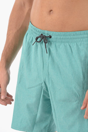 SWIM Costume Boxer a Tinta Unita con Elastico in Vita
