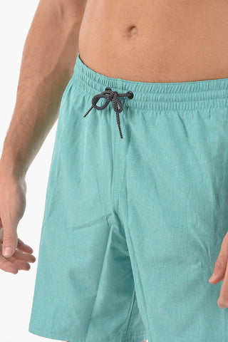 SWIM Costume Boxer a Tinta Unita con Elastico in Vita