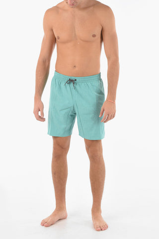 SWIM Costume Boxer a Tinta Unita con Elastico in Vita