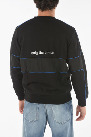 Crew Neck S-LAIN FELPA Nylon Insert Sweatshirt