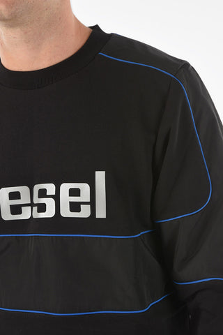 Crew Neck S-LAIN FELPA Nylon Insert Sweatshirt