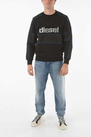 Crew Neck S-LAIN FELPA Nylon Insert Sweatshirt