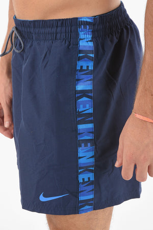 SWIM Boxer Swim Shorts with Logo Side Band