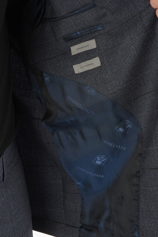 District Check ACADEMY Virgin Wool Suit