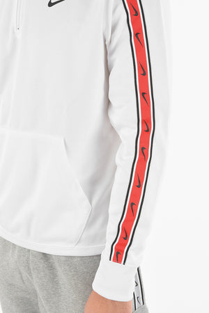 Felpa Mock Neck con Banda Laterale Logata