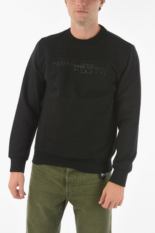 Embossed Print S-CORY Crew Neck Sweatshirt